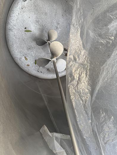 Used Tank, 800-Gallon, Stainless Steel, Agitated, MIX-MOR Mixer