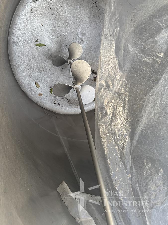 Used Tank, 800-Gallon, Stainless Steel, Agitated, MIX-MOR Mixer