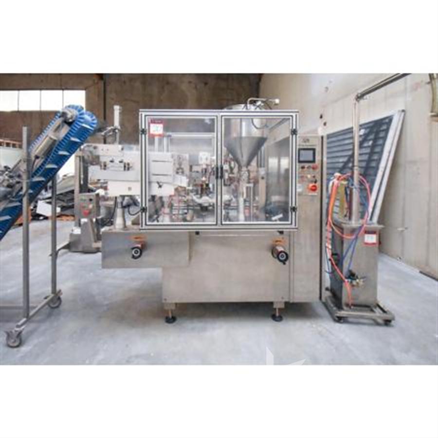 Used GF-400 Tube Filler/Sealer, rated 30-70 per minute
