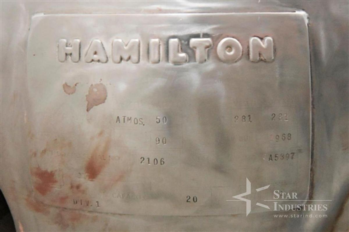 Used Hamilton 20 gallon stainless steel jacketed kettle