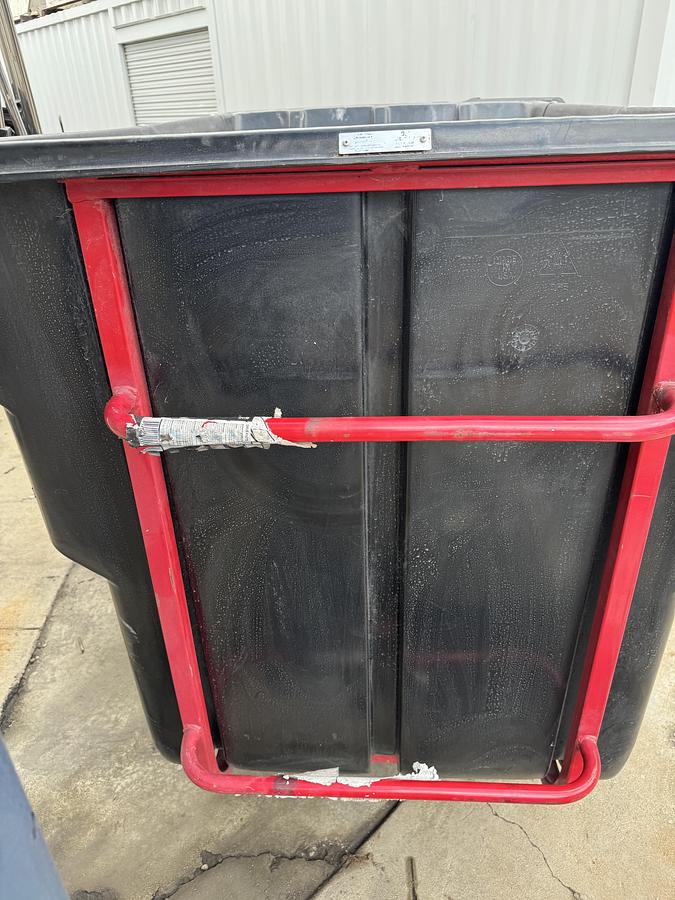 Used RubberMaid Black Plastic Garbage Disposal Bin