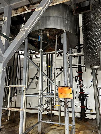 Used Tank, 850 Gallon, Stainless Steel, Jacketed, Agitated