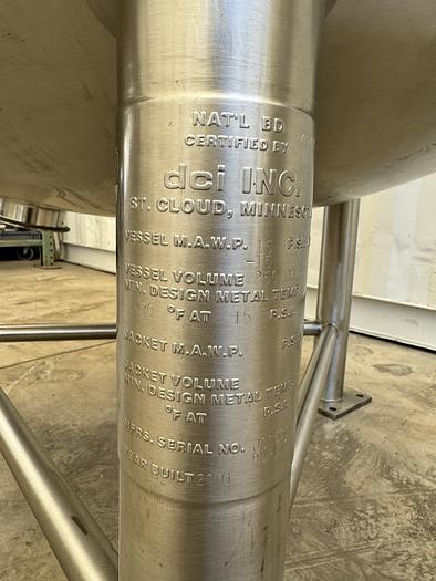 Used 1,000 Liter DCI Tank 316L