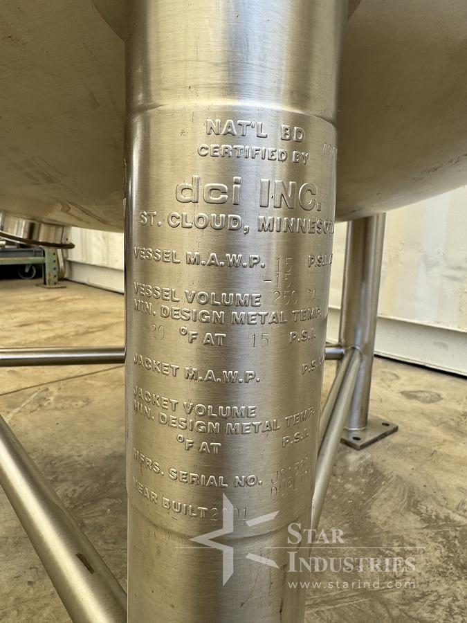 Used 1,000 Liter DCI Tank 316L