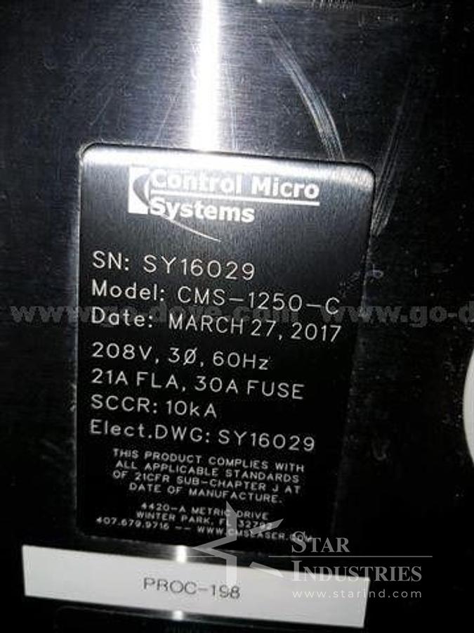 Used Control Micro CMS-1250-C Laser Tablet Drilling System