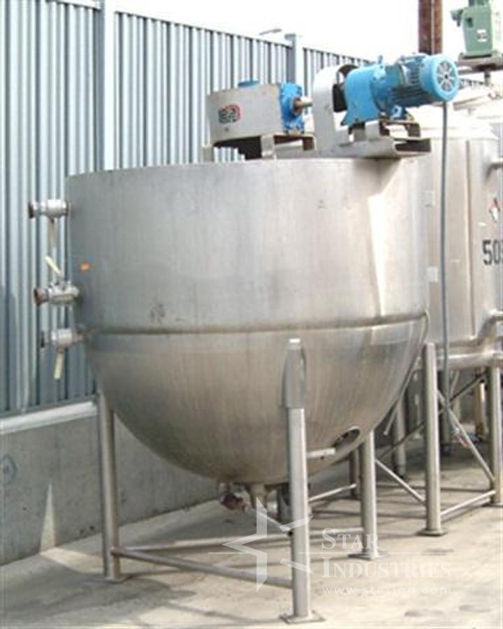 Used 750 Gallon Lee S.S. Jacketed Agitated Tank