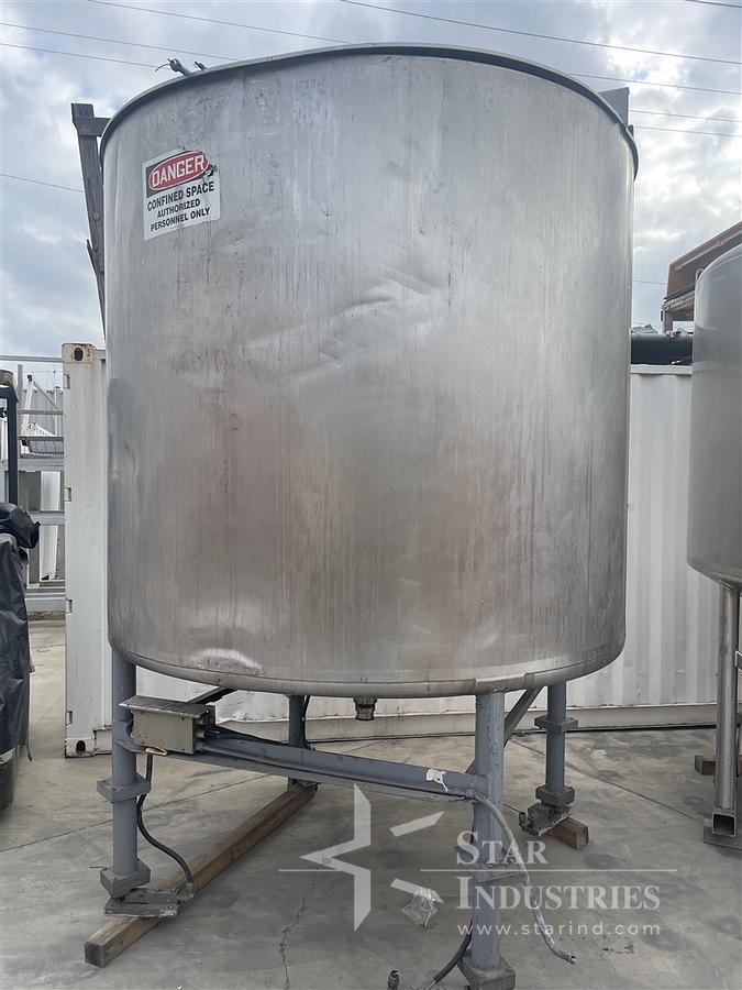 Used 1,500 Gallon Jacketed S.S. Tank