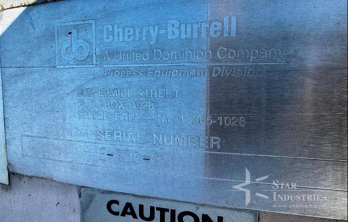 Used Tank, 1,500 Gallon, Stainless Steel, Vertical, Cherry-Burrell