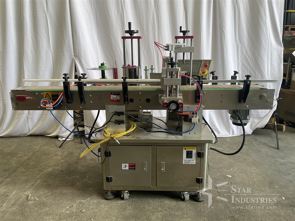 Used Wrap Labeler with Conveyor