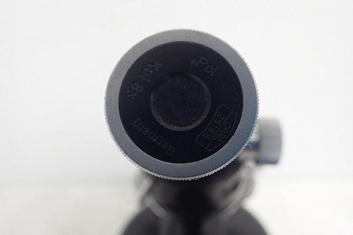 Used Carl Zeiss POL Monocular Microscope with 4 POL Objectives