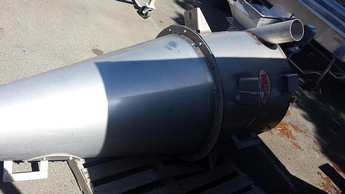 Used Separator, Cyclone, Air, 30" X 78", S/st, 44" Cone, MAC #S740407