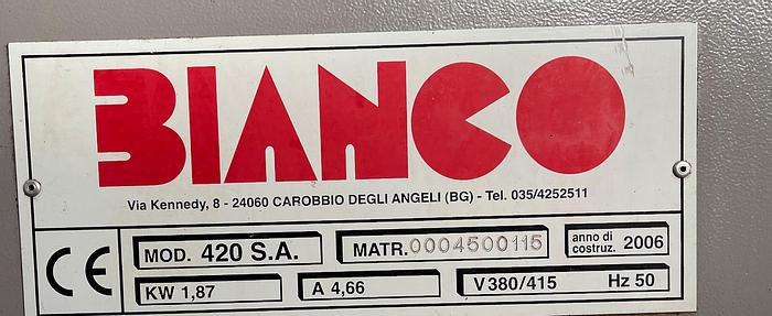 Ottime Segatrice a Nastro Semiautomatica BIANCO 420 S.A.
