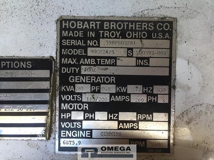 Used 1998 Hobart 90 KVA GPU