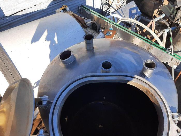 Used Tank, 125 Gallon, 304 Stainless Steel, Dome Top, Dish Bottom #S744944