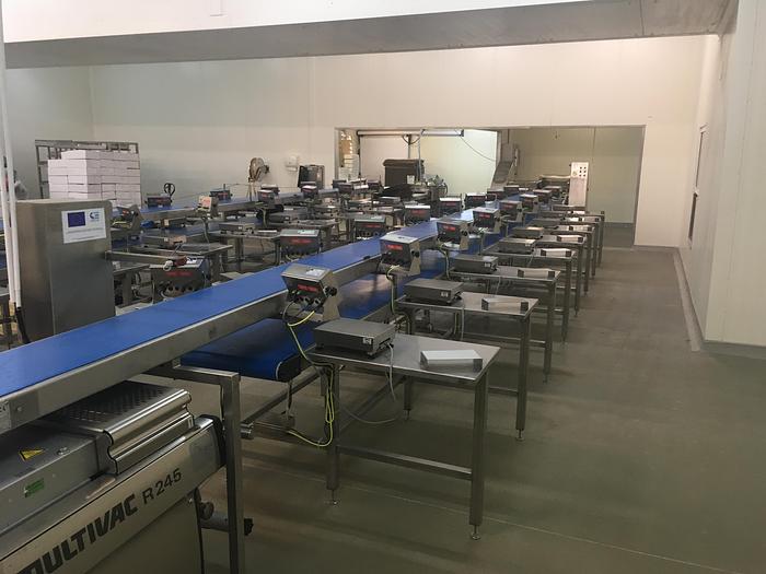 Used BAADER, CARNITECH, MULTIVAC, Fomaco, Salmon processing line
