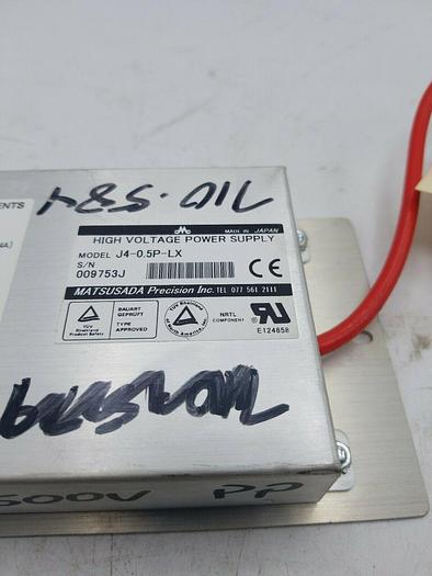 Used Matsusada J4-0.5P-LX High Voltage Power Supply