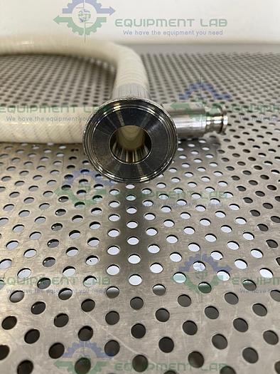 Used Sani Tech  48" Silicone Hose w/1" Sanitary Fitting to 3/4" Sanitary Fitting