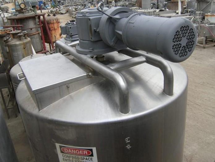 Used Tank, 525 Gallon, S/st, Dual Agit, 56" x 52", DT/CB #S740162