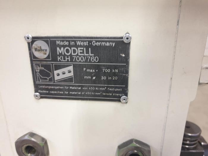 Gebraucht Lochstanze Mubea KLH 700 / 760