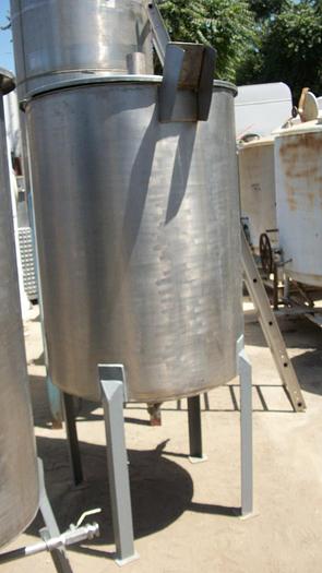 Used Tank, 200 Gallon, Stainless Steel, 36" x 48", Agitated, OT/CB, Single Wall #S741258