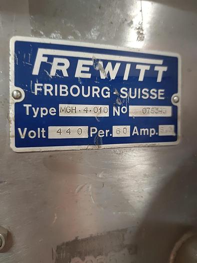 Used Frewitt 6" Hammer mill Stainless