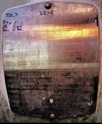 Used Pump, Centrifugal, 7.5 HP, Fristam, Mdl FPX3451, 300 GPM