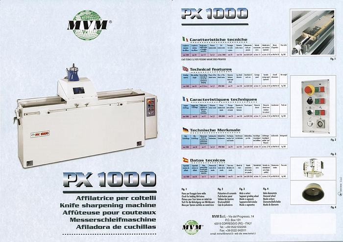 Gebruikt Afffilatrice per coltelli MVM modello PX con piano magnetico mm 1000