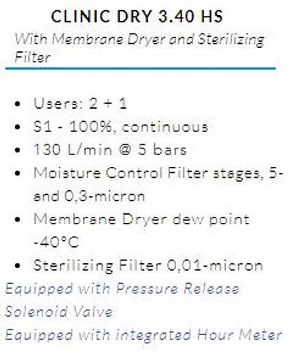 Compressore industriale GENTILIN CLINIC AIR 3.40