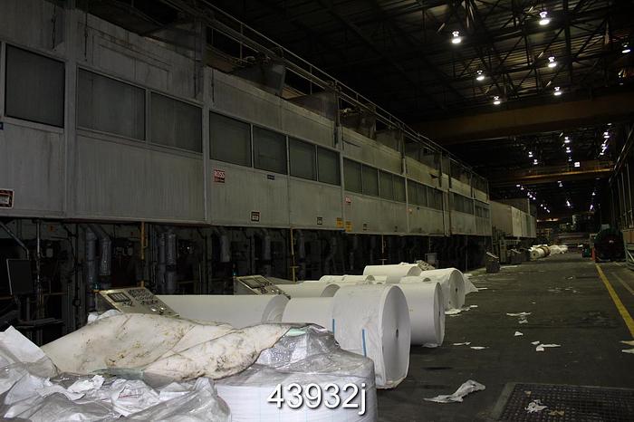 Used 290" Trim Complete Fourdrinier Paper Machine, with Metso Dilution Control Headbox #43932
