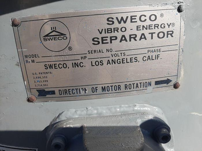 Used Scren, Sweco, 48", S/st, Single Deck, 2.5 HP #S744347