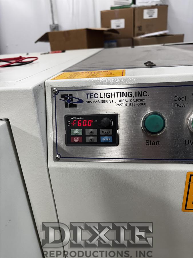 Used 2005 TecLighting 25" UV Coater