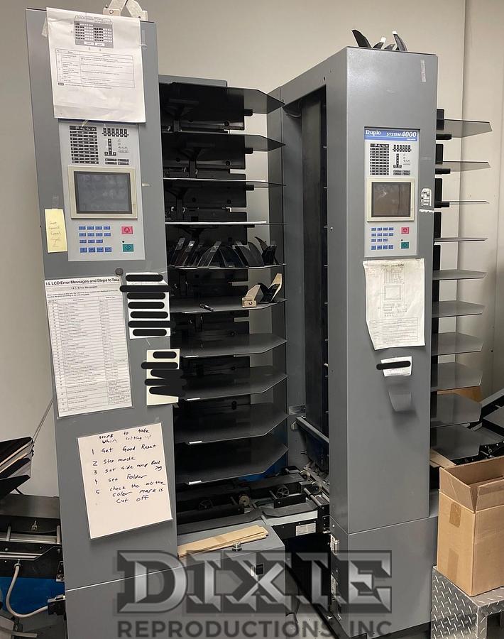 Used Duplo Bookletmaker 4000 w/ 2 Towers
