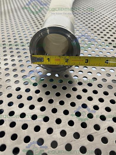 Used Sani Tech STHT-W-CO 44.5" Silicone Hose w/ 2" Sanitary Fitting