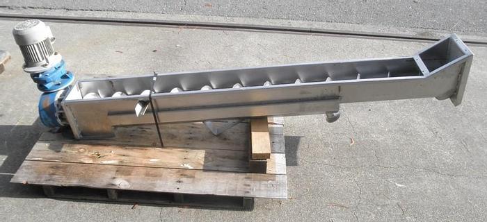 Used Conveyor, Screw, 5" X 76", S/st, 1 HP, Dewatering,Conveyor, Screw, 5" X 76", S/st, 1 HP, Dewatering, #S741500