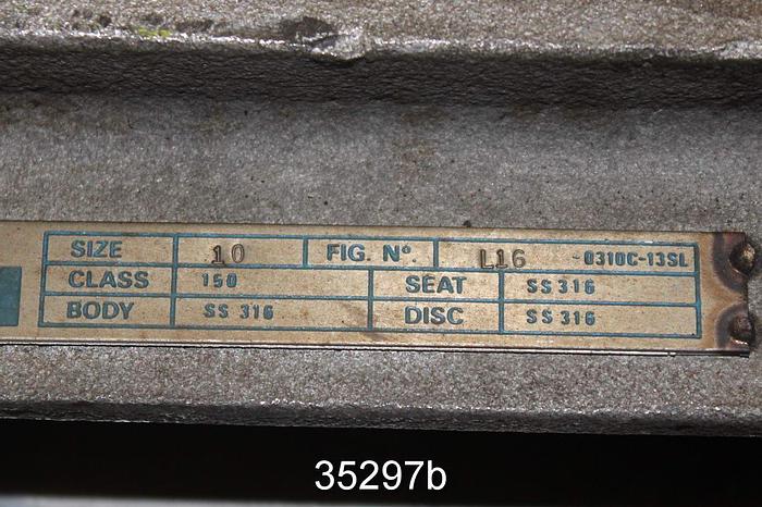 Used Velan L16 10" Air Operated Knife Gate Valve #35297