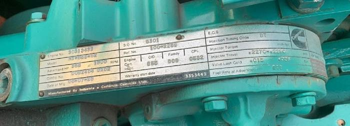 Used 1988 Cummins 200Kw 200DFPL33073M