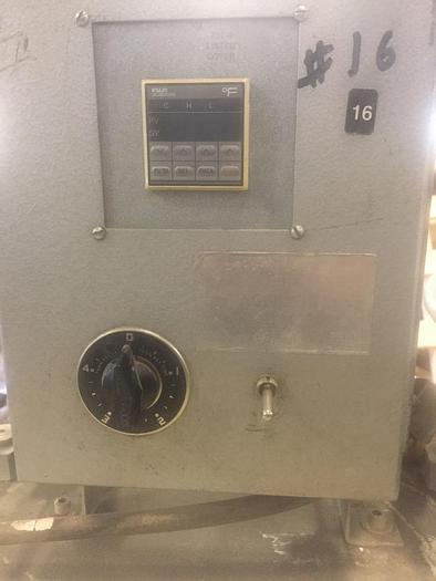 Used 9″ X 9″ UP ACTING 4-POST HYDRAULIC PRESS WITH HEATED PLATENS (#9118)