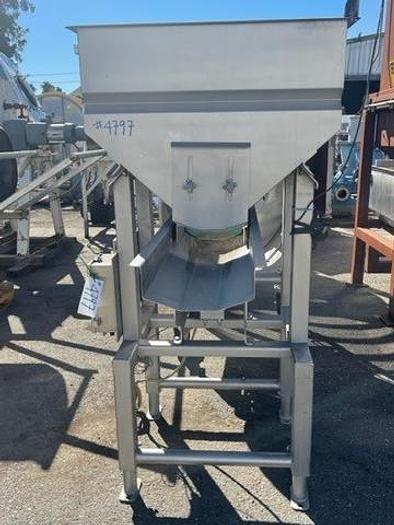 Used Stainless Steel Hopper with FMC Vibratory Output Conveyor