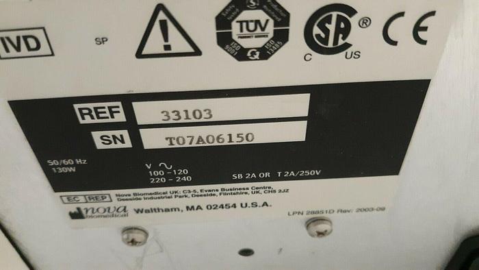 Used BioProfile® pHOx Cell Analysis System by Nova Biomedic Model 33103 Free Shipping