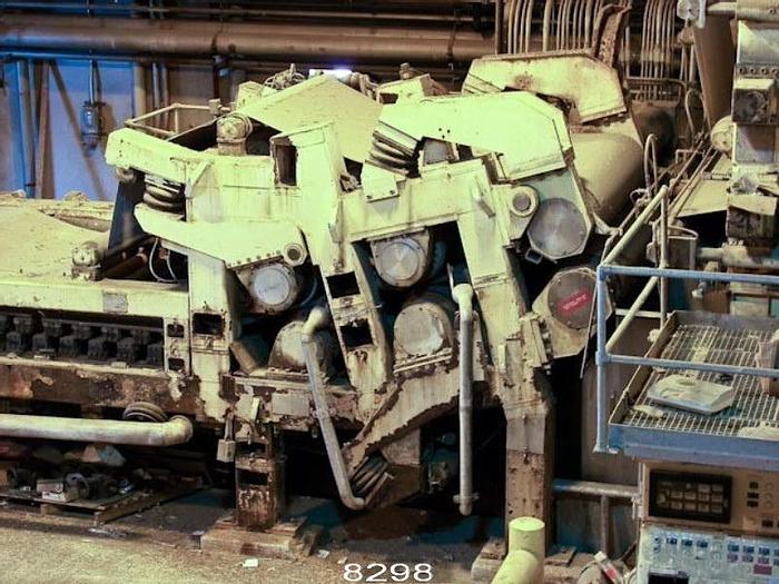 Used Fields & Boyd 805XLPT Wet Lap Machine, Capacity 400 Tds Tpd, Fields & Boyd Twin Wire Dewatering Press, 2-Meter, (3) Main Presses; 1500 Pli Each, Second Press 2400" Bellows (Added In 1988), Cutter Layboy #8298