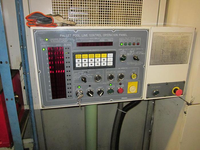 Used Okuma MC600H.  Horisontell fleroperationsmaskin med 630 palett och palett pool