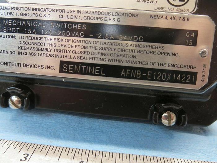 Used Ansul, 428153, Lock-Out Valve, With Sentinel, AFNB-E120X14221, Positioner Xmttr.