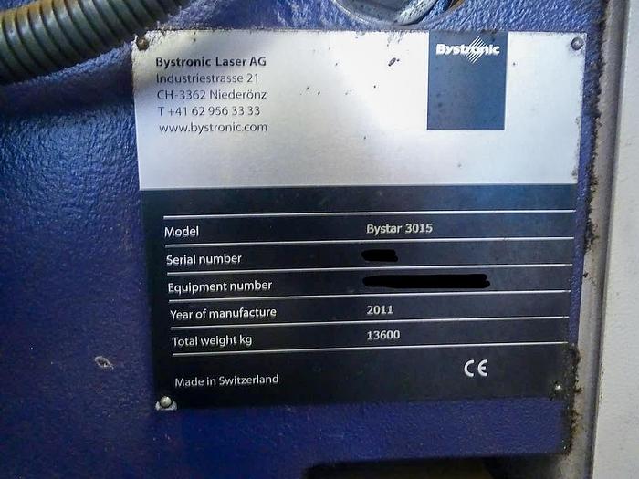 Used 2011 Bystronic Bystar 3015 + ByTrans Extended