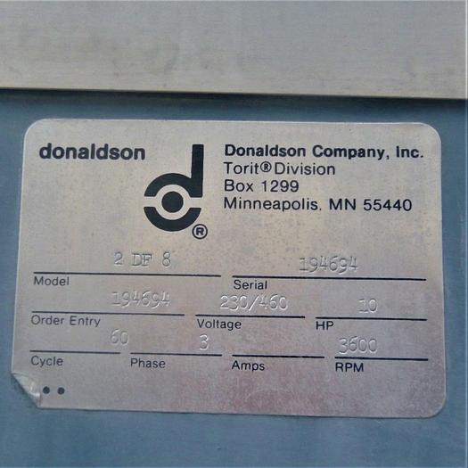 Used Dust Collector, Cartridge, 1,808 SF, Donaldson Torit,Dust Collector, Cartridge, 1,808 SF, Donaldson Torit, #S741473