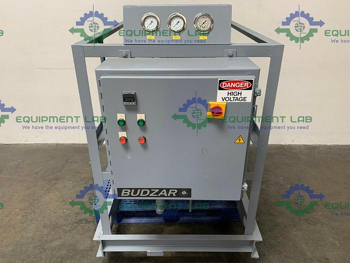 Used Budzar 1WT-S50WSB-DSP Heat Exchanger Skid 460V 3PH w/ Two Marathon Jet Pumps 2HP