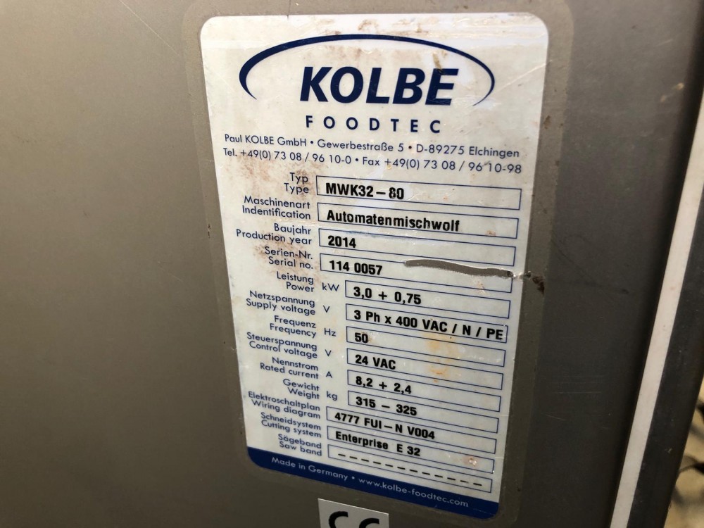 Used Kolbe meat portioning line