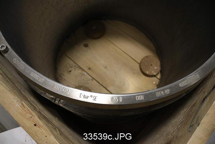 Used Voith VPS 10 Pressure Screen Basket, 0.006" Slots #33539