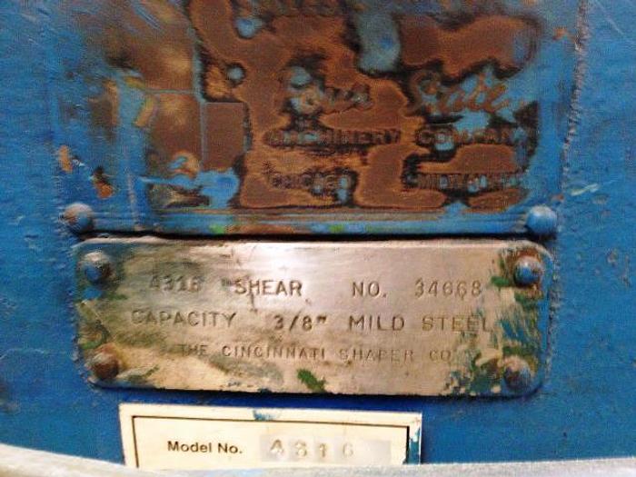 Used Cincinnati 16' x 3/8" Mechanical Plate Shear