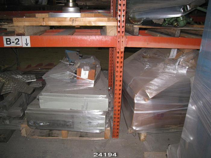 Used Manchester  Two-Roll Calender, 22" X 98" Top Roll, 15" X 98" Kusters Controlled Crown Bottom Roll.  Top Roll Is Covered.  Includes Two Spare Top Rolls. #24194