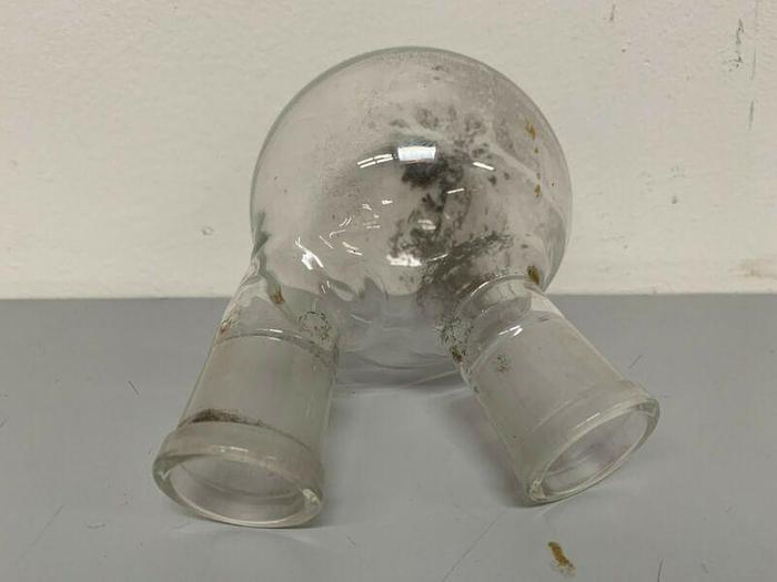 Used Short Path 5.75" Deep Distillation Glassware w/ Two 1.5" Openings